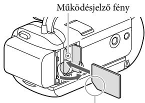 SONY HDR-PJ650 V - A memóriakártya behelyezése - 1