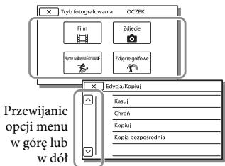 SONY HDR-PJ650E - Korzystanie z menu - 3