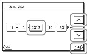 SONY HDR-PJ650E - Włączanie zasilania i ustawianie daty i godziny - 3