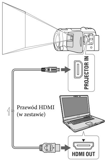 SONY HDR-PJ650E - Korzystanie z projektora w przypadku komputera lub smartfona - 1