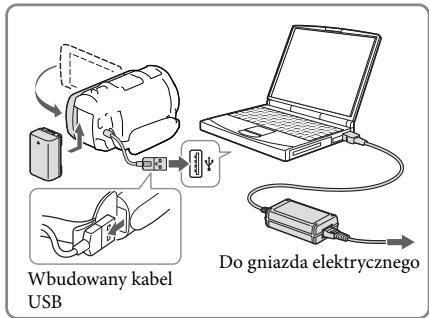 SONY HDR-PJ650E - Ładowanie akumulatora z wykorzystaniem komputera - 1