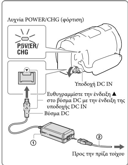 SONY HDR-PJ650E - Φόρτιση της μπαταρίας - 2