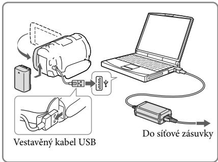 SONY HDR-PJ650E - Nabíjení modulu akumulátoru pomocí počítače - 1