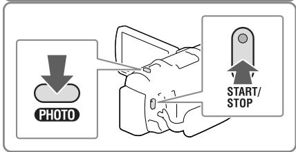 SONY HDR-PJ650E - Nacisnąć przycisk START/STOP, aby rozpocząć nagrywanie. - 2