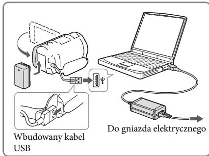 SONY HDR-PJ650VE - Ladowanie akumulatora z wykorzystaniem komputera - 1