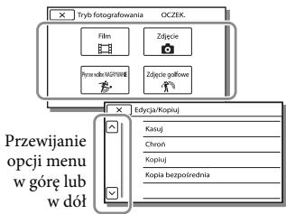 SONY HDR-PJ650VE - Korzystanie z menu - 3