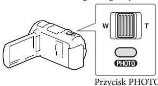SONY HDR-PJ660VE - Podczas odtwarzania obrazów przesunąć widoczną na ekranie LCD ramkę wyboru, korzystając z dźwigni regulacji zbliżenia, po czym nacisnąć przycisk PHOTO. - 1
