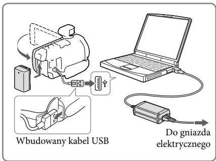 SONY HDR-PJ790VE - Ładowanie akumuladora z wykorzystaniem komputera - 1