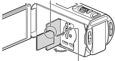 SONY HDR-TD30E - Wkładanie karty pamięci - 1