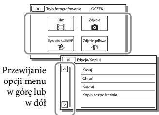 SONY HDR-TD30E - Korzystanie z menu - 3