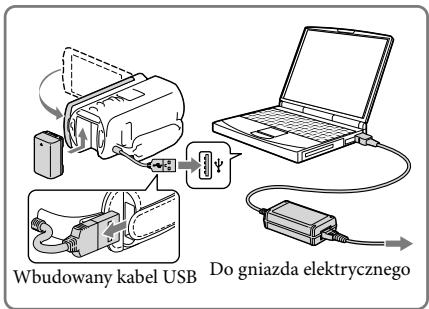 SONY HDR-TD30E - Ładowanie akumulatora z wykorzystaniem komputera - 1