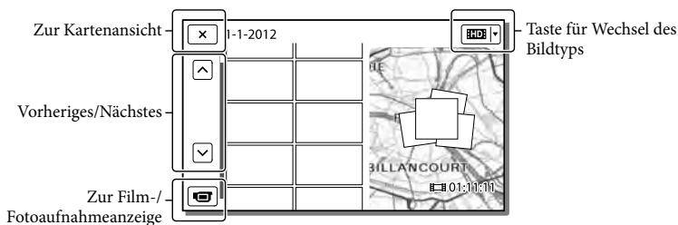 Zur Kartenansicht Vorheriges/Nächstes Zur Film-/Fotuaufnahmeanzeige 1-1-2012 HDB Taste für Wechsel des Bildtyps BILLANCOURT 101-11510