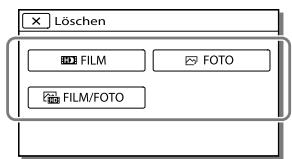Löschen FILM FOTO FILM/FOTO