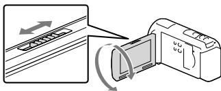 SONY HDR-PJ260 - Pas de scherpstelling van het geprojecteerde beeld aan met de PROJECTOR FOCUS-knop. - 1