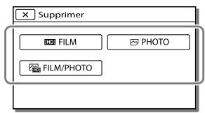 Supprimer FILM PHOTO FILM/PHOTO