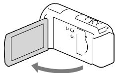SONY HDR-PJ260 - Mise sous tension et réglage de la date et de l'heure - 1