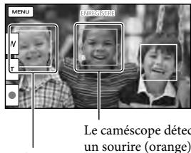 MENU ENREGISTRE Le caméscope détect un sourire (orange)