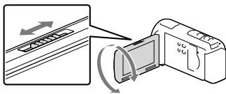 SONY HDR-PJ260 - Réglez la mise au point de l'image projetée en utilisant la manette de PROJECTOR FOCUS. - 1