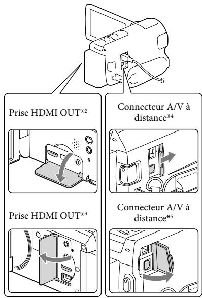 Prise HDMI OUT*2 Prise HDMI OUT*3 Connecteur A/V à distance*4 Connecteur A/V à distance*5