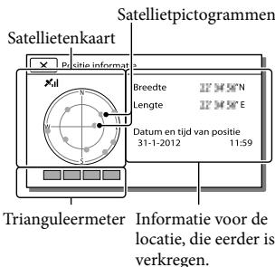 Satellietpictogrammen Satellietenkaart × Pocitie informatie Breedte 17 M N Lengte 17 M E Datum en tijd van positie 31-1-2012 11:59 Trianguleermeter Informatie voor de locatie, die eerder is verkregen.