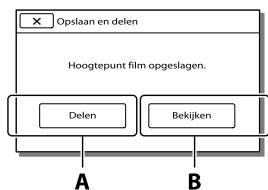 SONY HDR-PJ580 - Selecteer de gewenste bewerking wanneer het item opgeslagen is. - 1