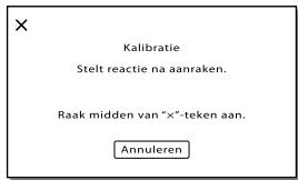 SONY HDR-PJ580 - Aanpassing van het aanraakschermbediening ([Kalibratie]) - 1