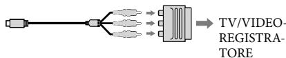 SONY HDR-PJ580 - Se il tevisore/videoregistratore dispone di una presa SCART a 21 piedini (EUROCONNETTORE) - 1