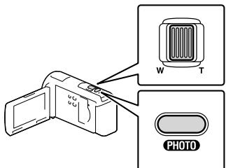SONY HDR-PJ580 - Spostare la leva dello zoom motorizzato per selezionare l'immagine che si desidera riproduire, quando premere PHOTO per avviare la riproduzione. - 1