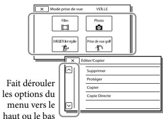 SONY HDR-PJ780VE - Utilisation des menus - 3
