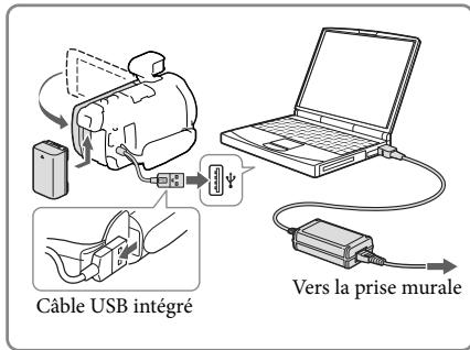 SONY HDR-PJ780VE - Charger la batterie en utilisant votre ordinateur - 1
