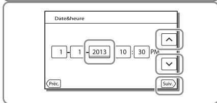 SONY HDR-PJ780VE - Mise sous tension et réglage de la date et de l'heure - 4