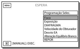 SONY HDR-PJ780VE - Para atribuir a opção de menu ao seletor MANUAL - 1