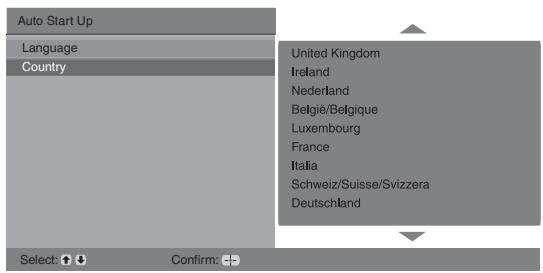 SONY KDL-26U2000 - 5: Selecting the language and country/region - 3