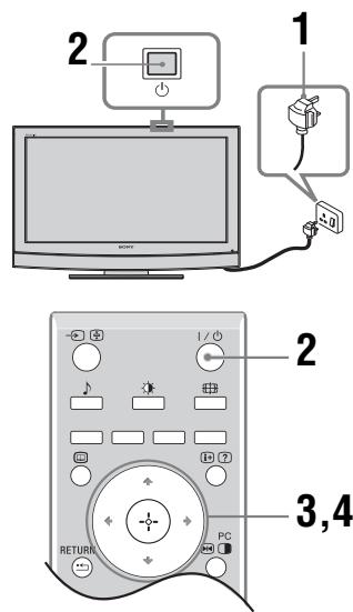 SONY KDL-26U2000 - 5: Selecting the language and country/region - 1