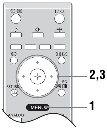 SONY KDL-26U2000 - Navigating through menus - 1