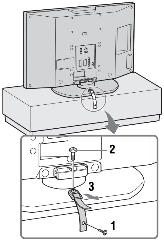 SONY KDL-32V2000 - 4: Anbringen einer Kippsicherung für das Fernsehgerät - 1