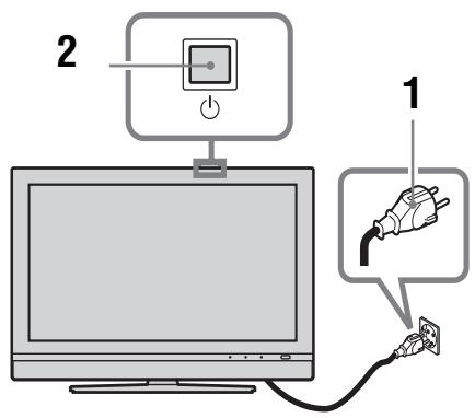 SONY KDL-32V2000 - 5: Auswählen von Sprache und Land/Region - 1