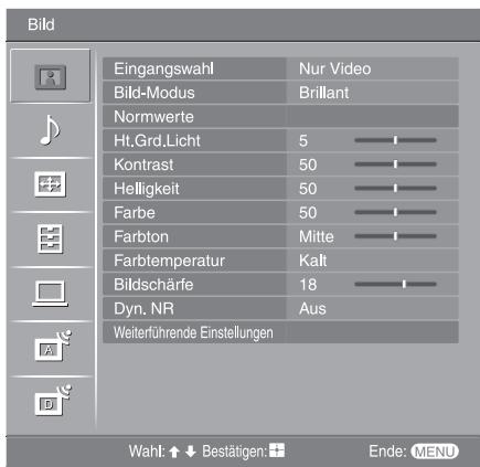 SONY KDL-32V2000 - Menü „Bild“ - 1