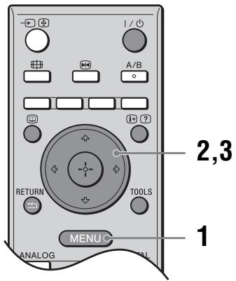 SONY KDL-32V2000 - Navigieren in den Menüs - 1