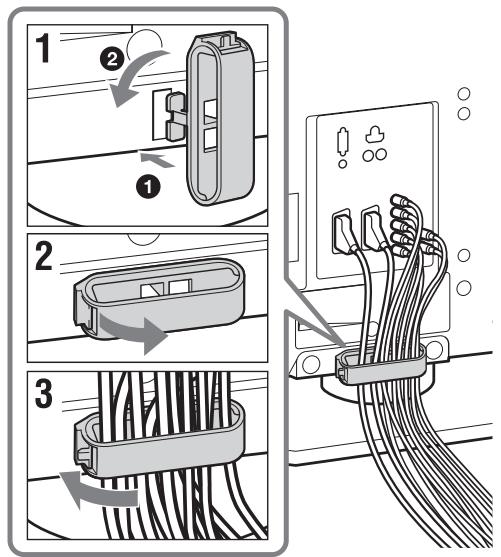SONY KDL-32V2000 - 3: Bündeln der Kabel - 1