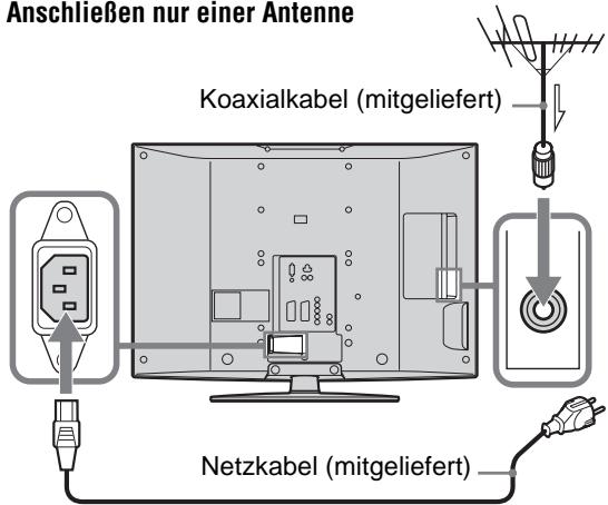 SONY KDL-32V2000 - 2: Anschließen einer Antenne/eines Videorecorders - 1