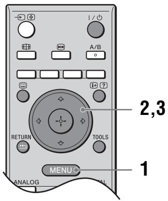 SONY KDL-32V2000 - Navigating through menus - 1