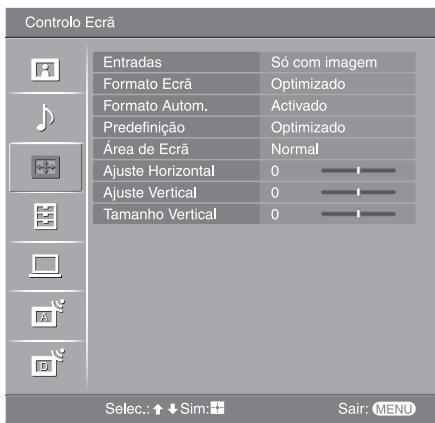 SONY KDL-32V2000 - Menu Controlo Ecrã - 1
