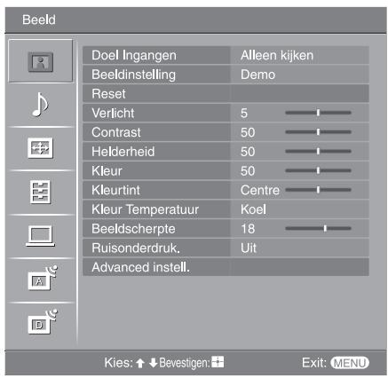 SONY KDL-32V2000 - Het menu Beeld - 1