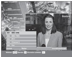 SONY KDL-32V2000 - Benutzung der Favoritenliste DVB\* - 1
