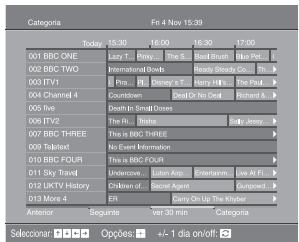 SONY KDL-32V2000 - Verificar o Guia de Programa Electrónico Digital (EPG) DVB\* - 1