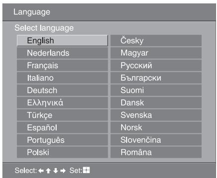 SONY KDL-32V2000 - 5: Auswählen von Sprache und Land/Region - 3