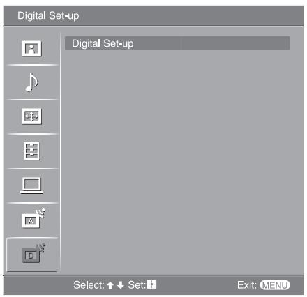 SONY KDL-32V2000 - Digital Set-up menu DVB - 1