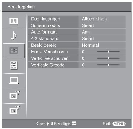 SONY KDL-32V2000 - Het menu Beeldregeling - 1