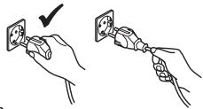SONY KDL-32V2000 - Umgang mit dem Netzkabel bzw. mit anderen Kabeln - 1